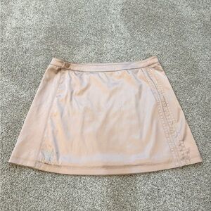 Adidas Women’s Tan Cream 2000’ Luxe Stain Rhinestone Logo Wrap Skirt Size Large